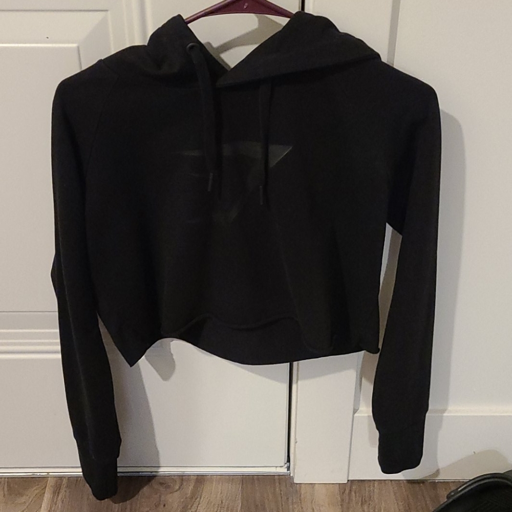 Gymshark cropped black hoodie
